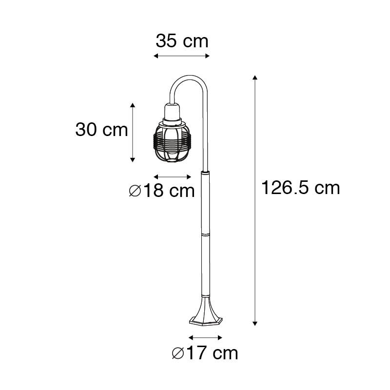 Landelijke buitenlamp zwart IP44 - Guardado