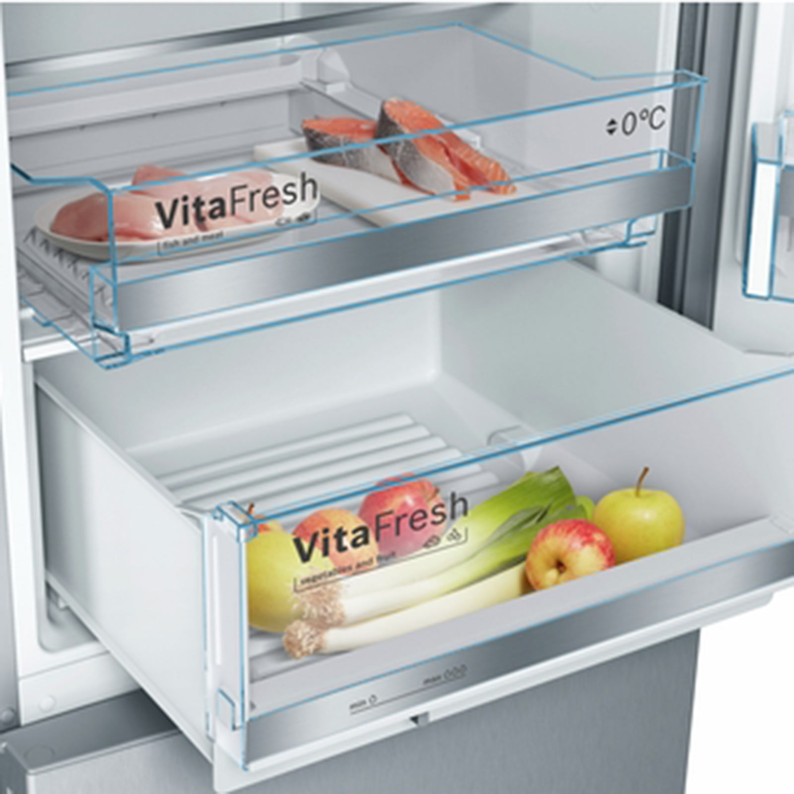 BOSCH Kühl-Gefrierkombination KGE39ALCA - Edelstahl-Optik - C