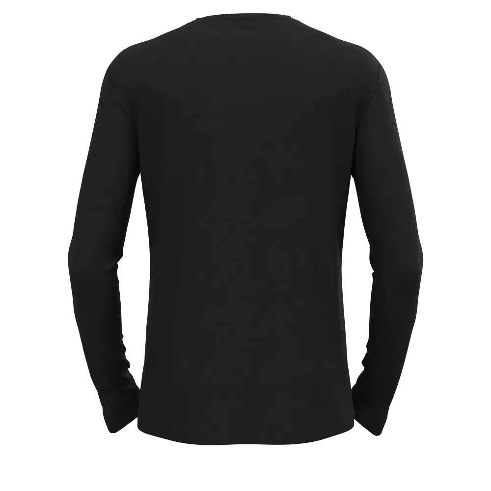 Odlo Merino 200 BL Crew Thermoshirt Lange Mouwen Zwart Heren