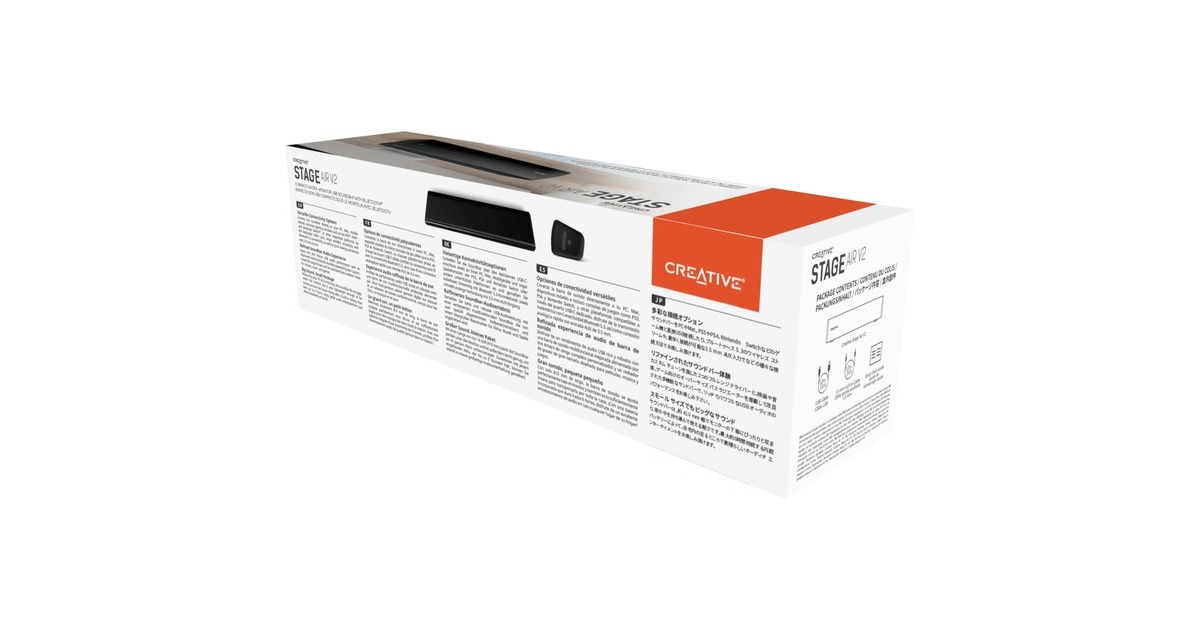 CreativeStage Air V2 soundbar  (Zwart, Bluetooth)
