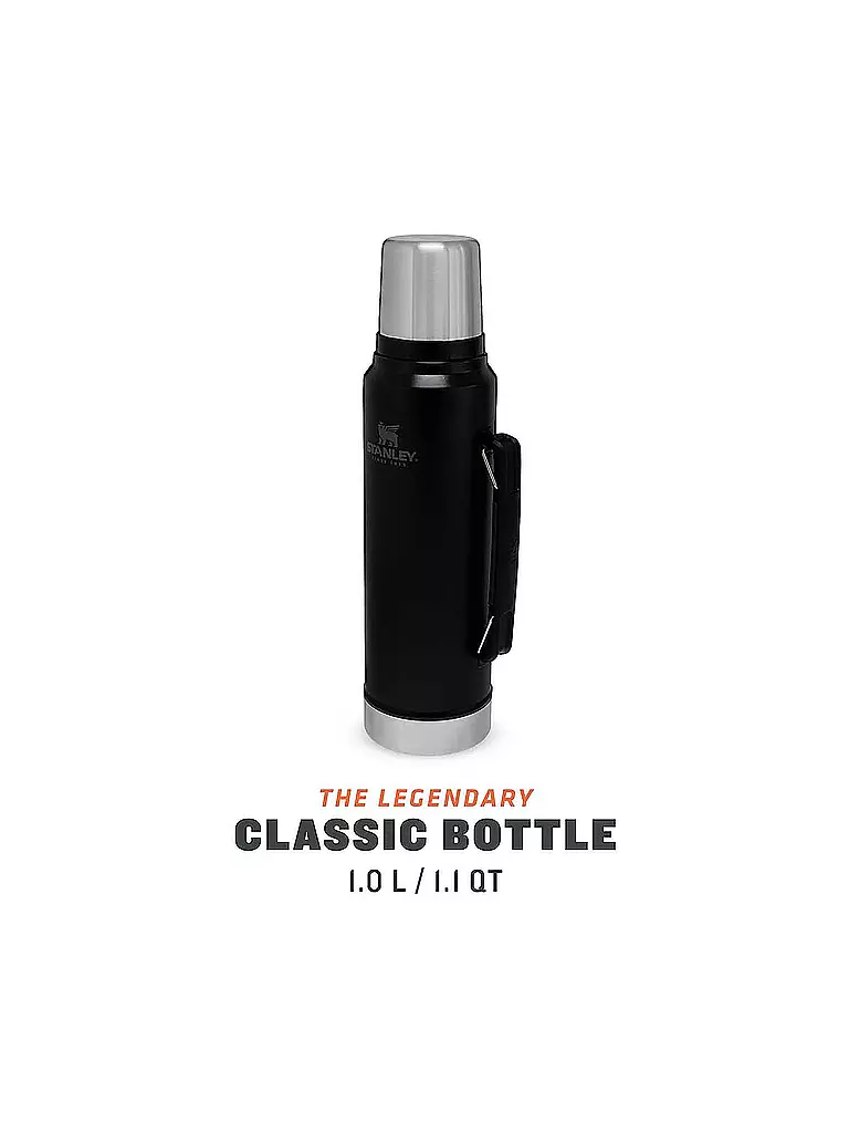 STANLEY Isolierflasche - Thermosflasche Classic Legendary Bottle 1,l Schwarz schwarz