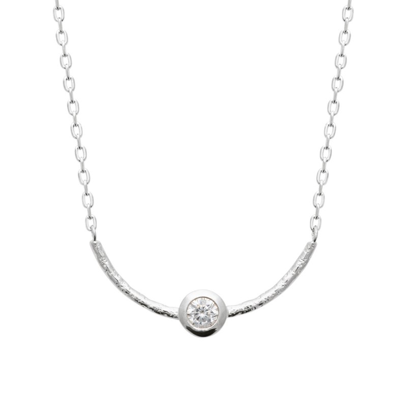 Collier Femme - Argent 925 - Oxyde de zirconium - Longueur : 45 cm