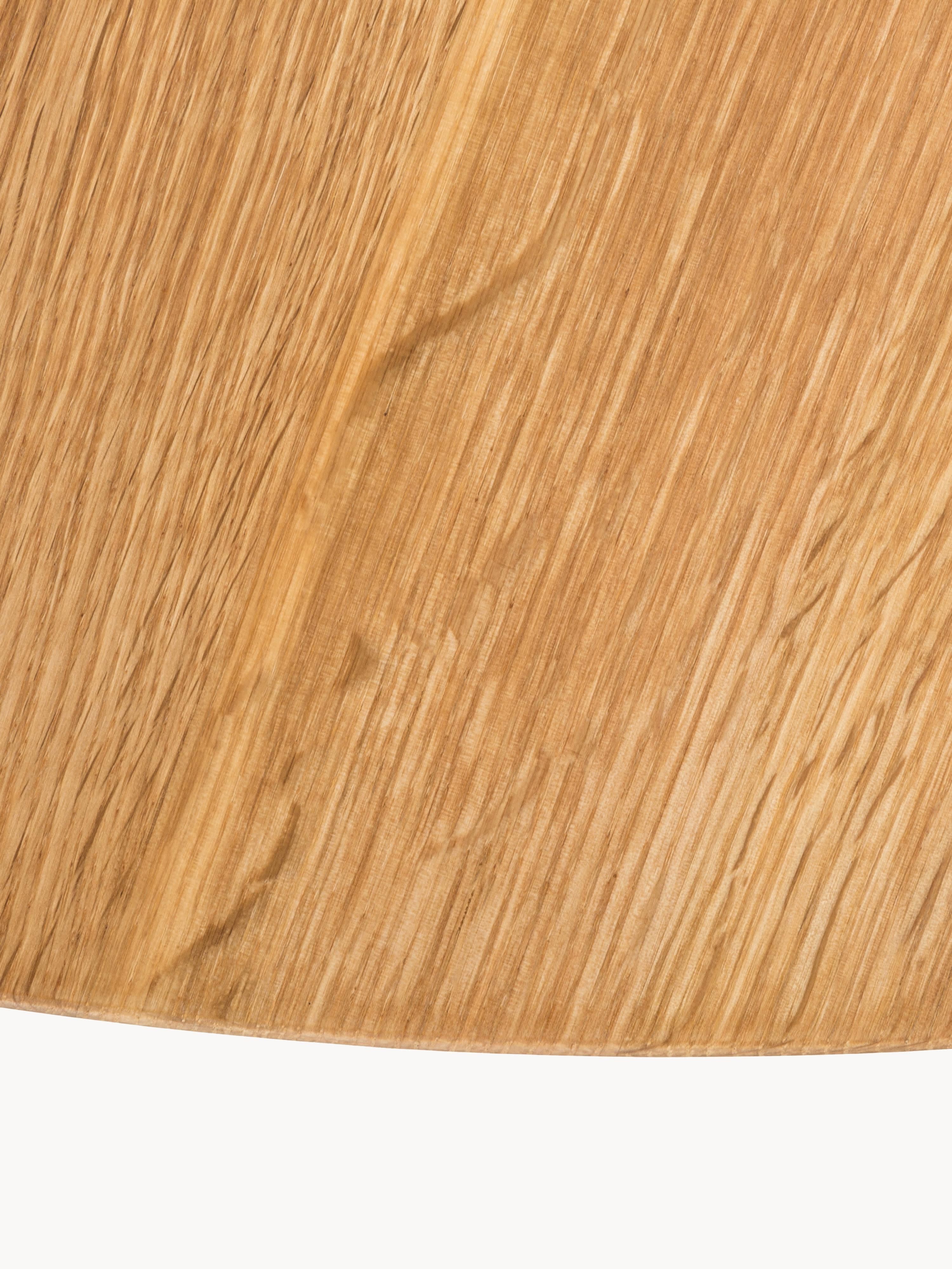 Ronde eettafel Yumi van eikenhout, Ø 115 cm