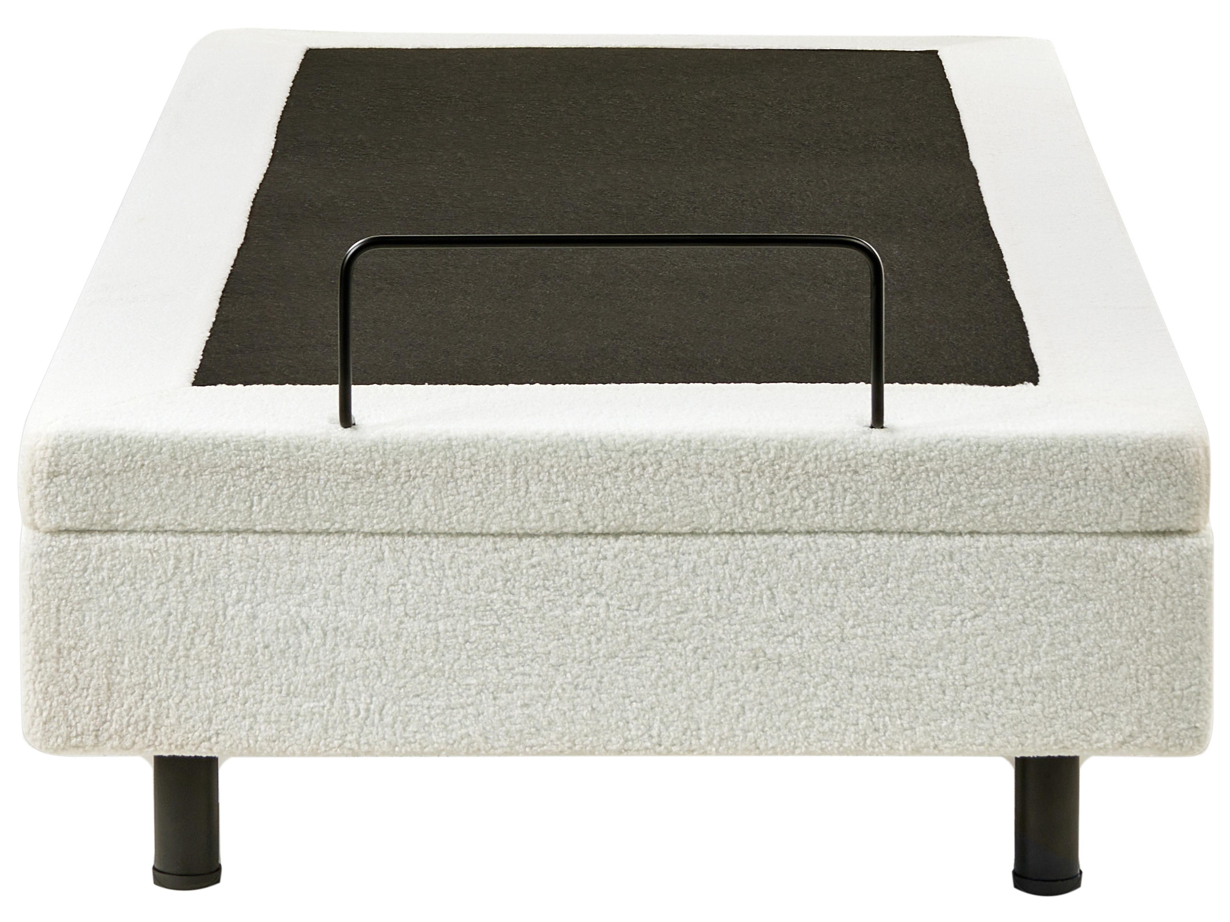 Verstelbaar bed zonder hoofdbord Bouclé DUKE 90 x 200 cm Gebroken wit