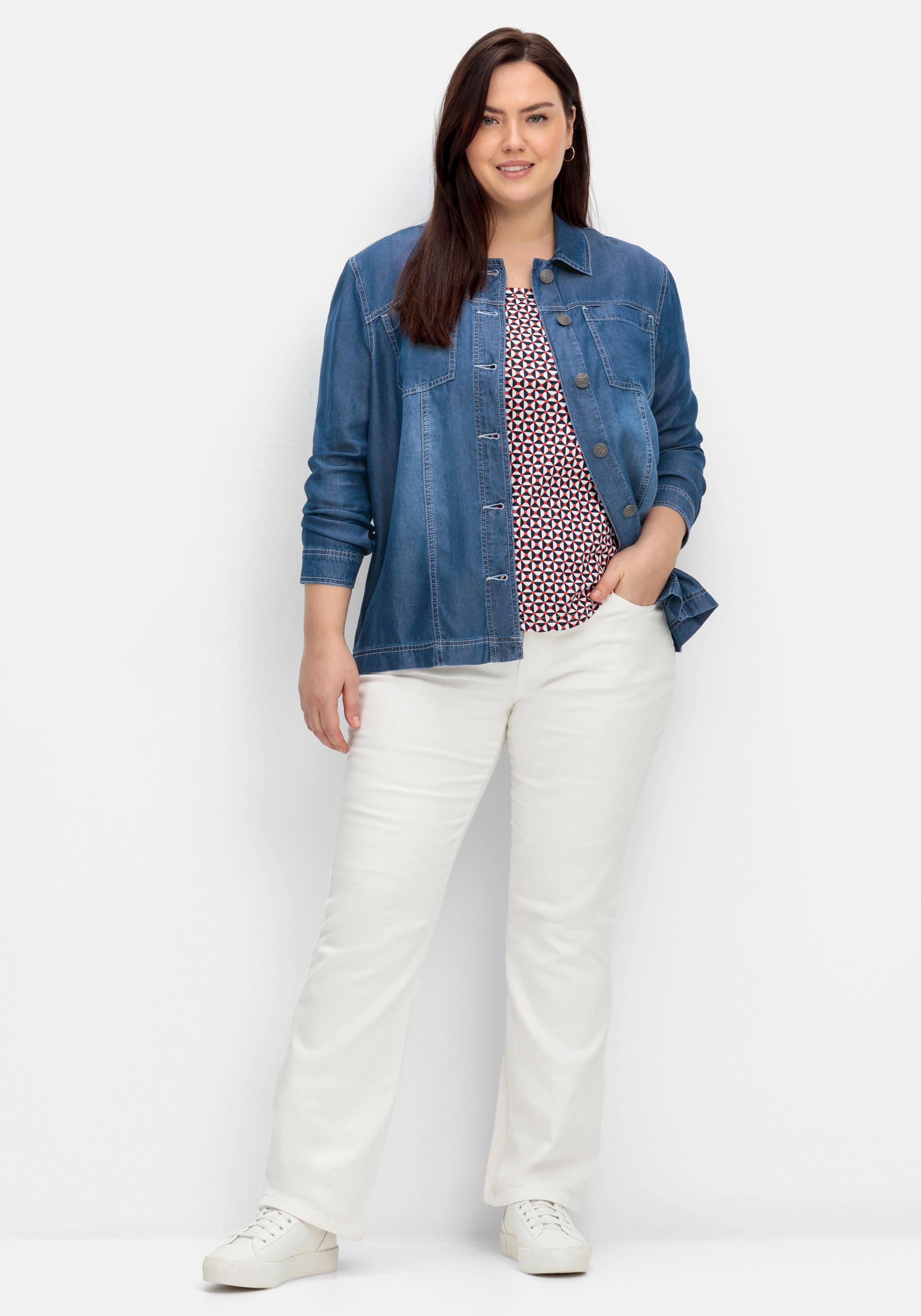 Hemdjacke in Jeans-Optik, aus TENCEL™ Lyocell