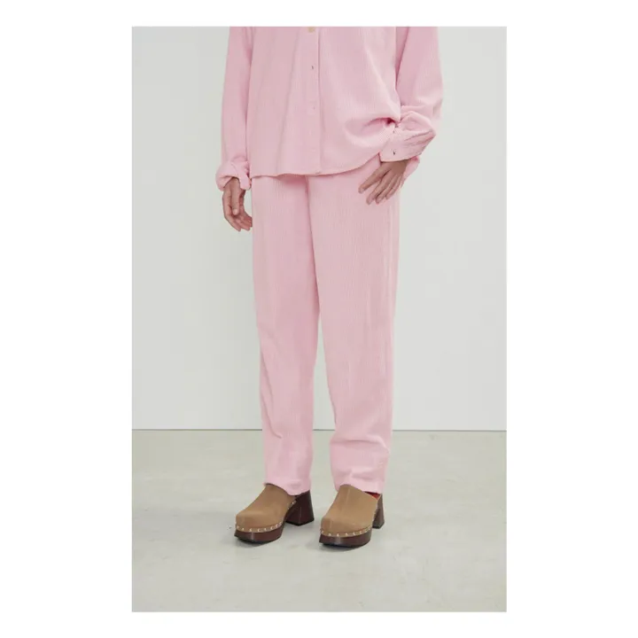 American Vintage Pantalon Velours Côtelé Padow | Rose bonbon