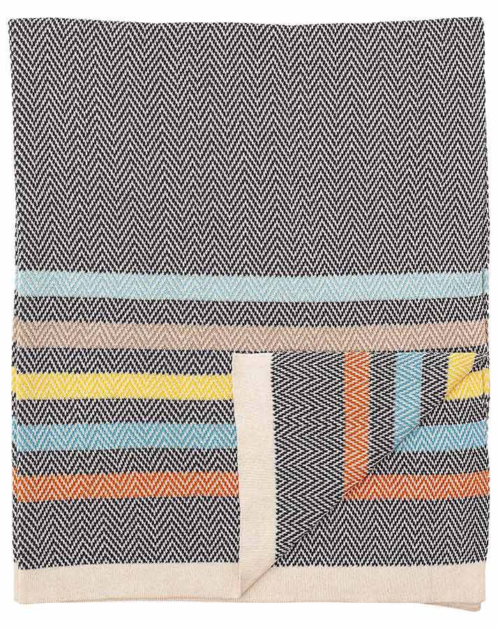 Kuscheldecke KAIDU (100x80) in grau/bunt
