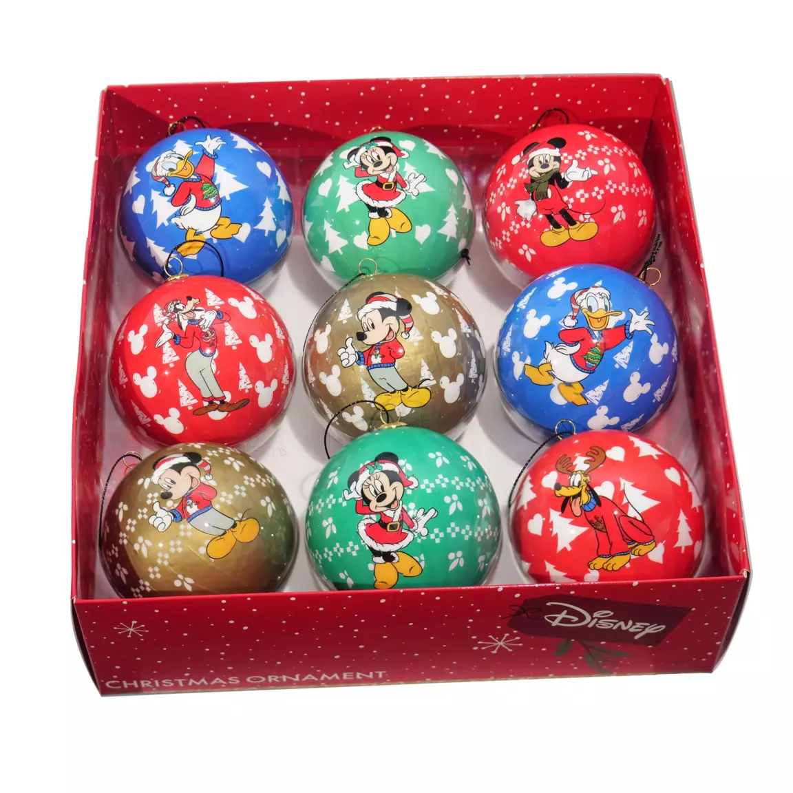 Coffret de 9 boules de Noël (D75 mm) Disney Mickey Multicolore