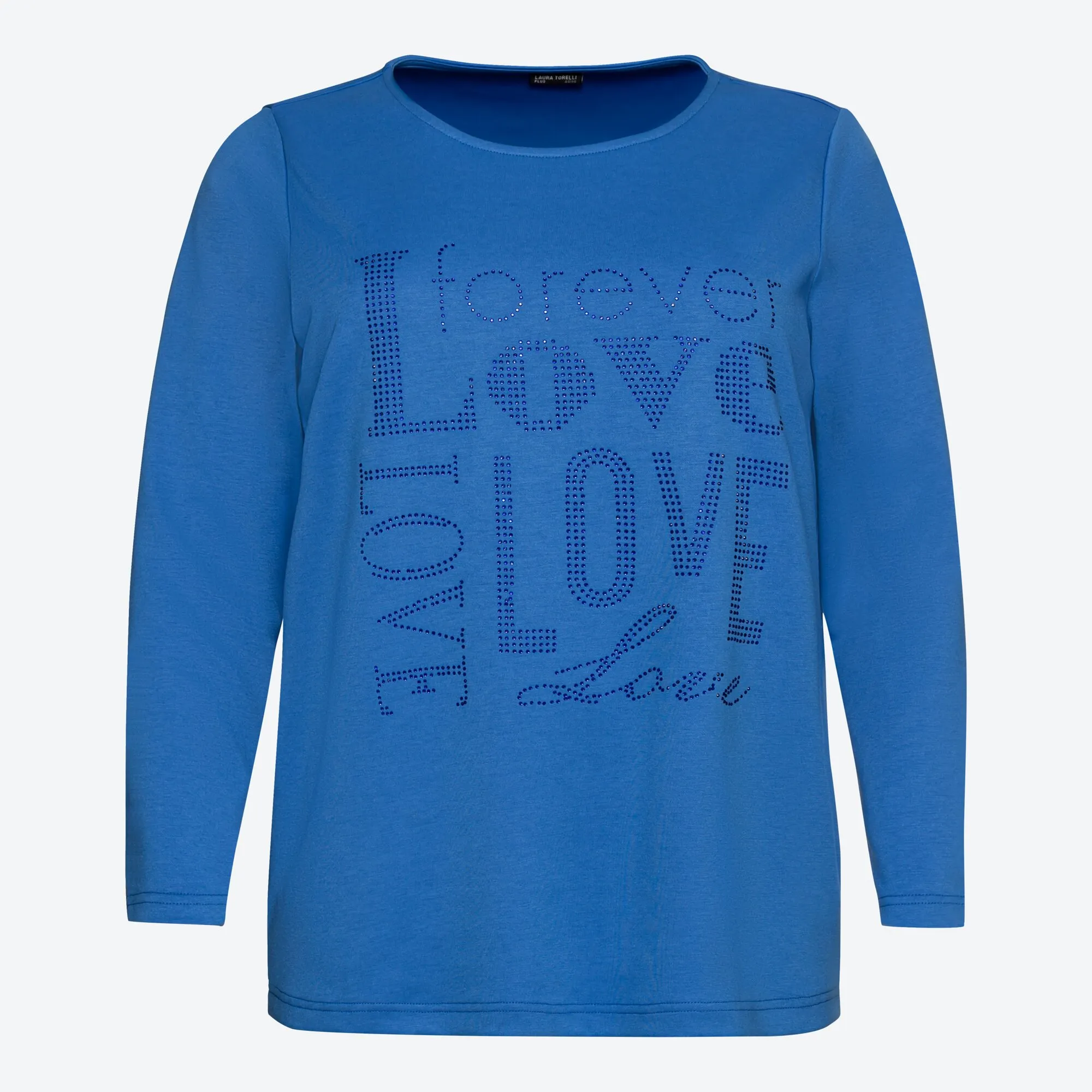 Damen-Sweatshirt mit Strasssteinchen, große Größen