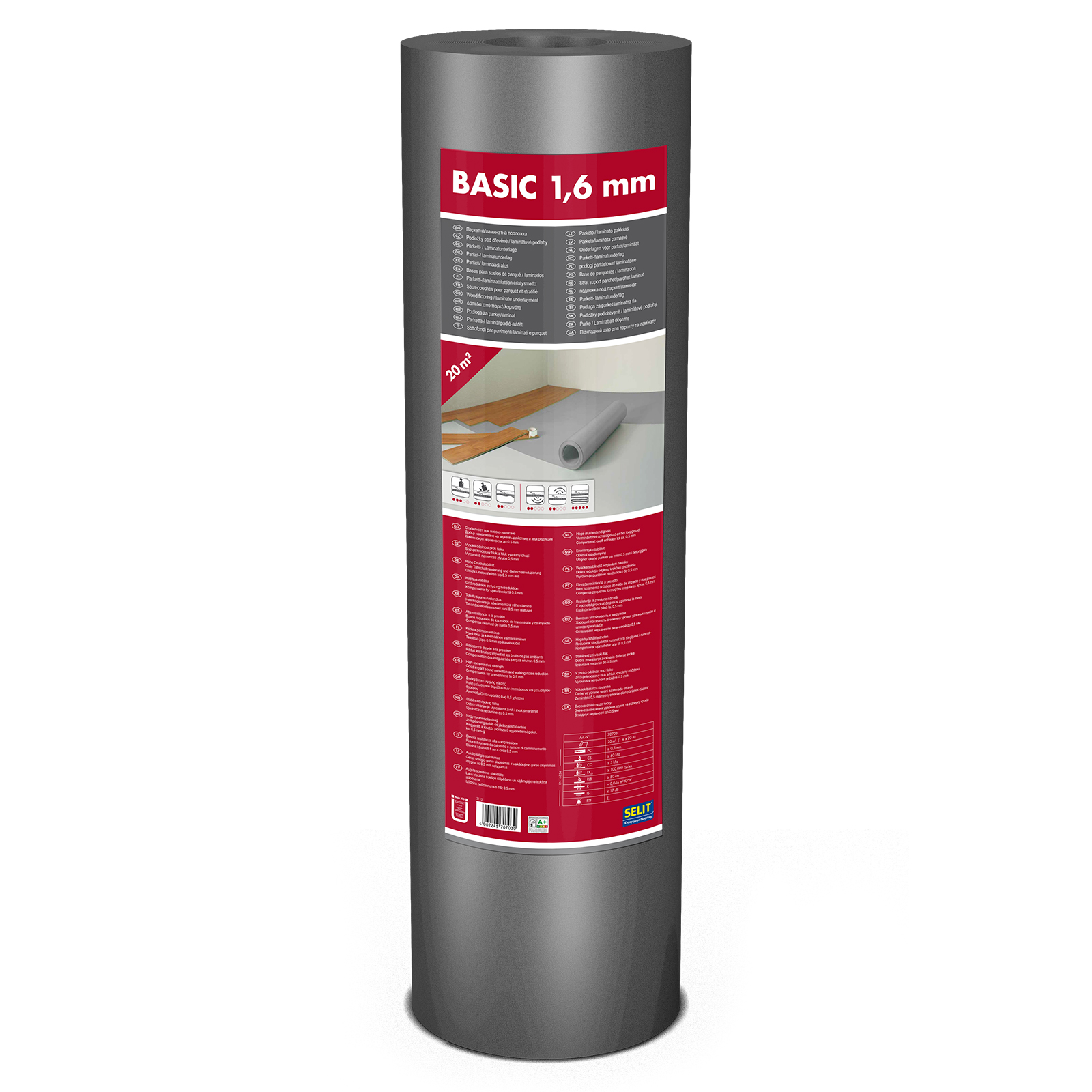 Laminatunterlage Basic XPS 70703 - grau - für 20 m²