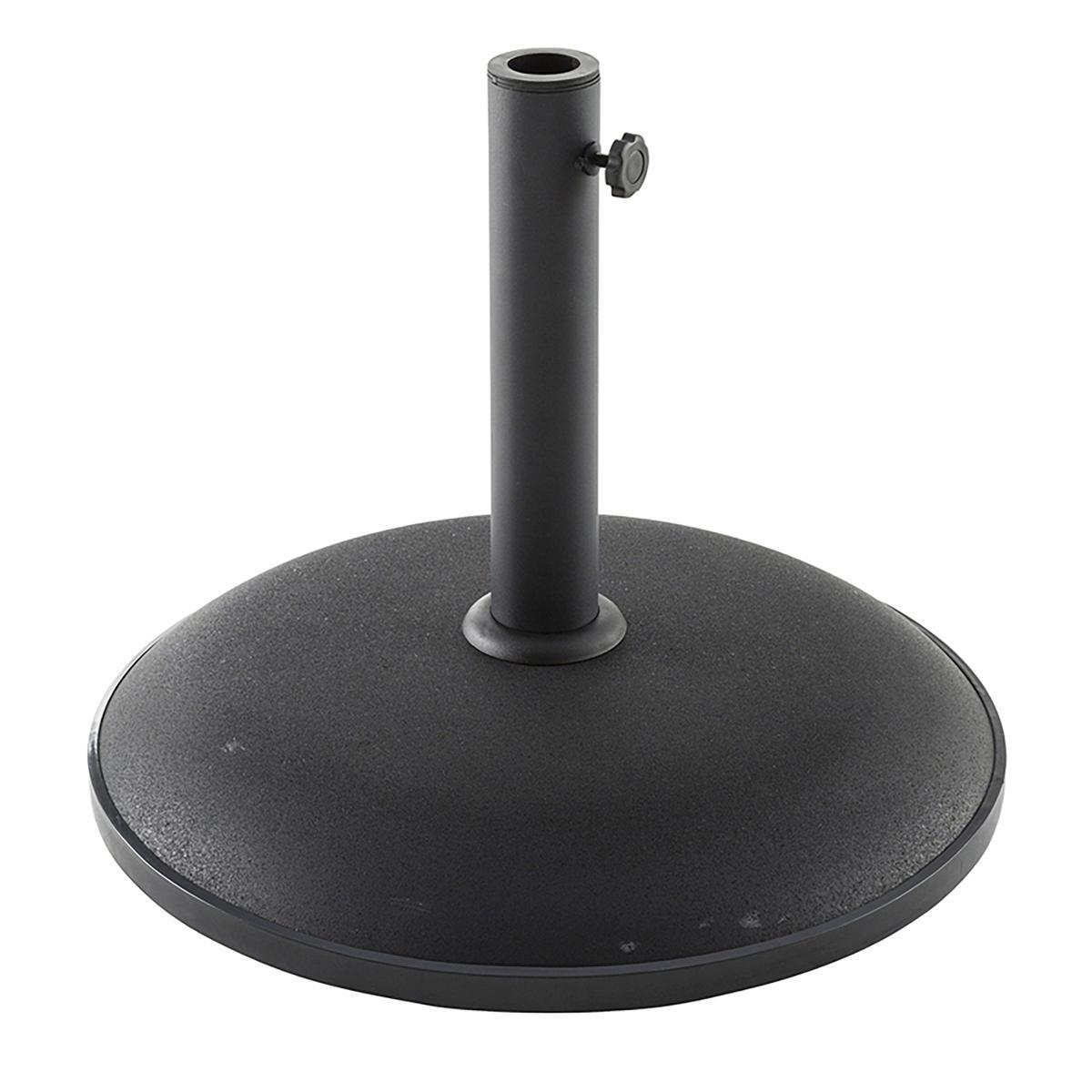 PIED PARASOL BETON 25KG NOIR