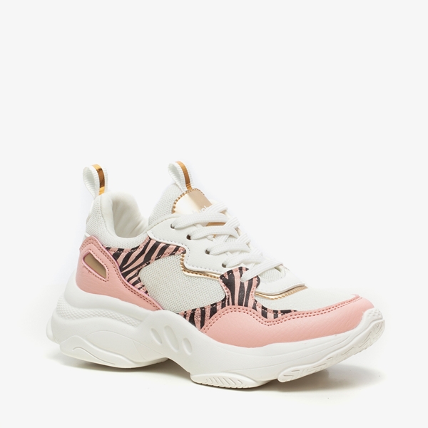 Blue Box meisjes dad sneakers zebraprint
