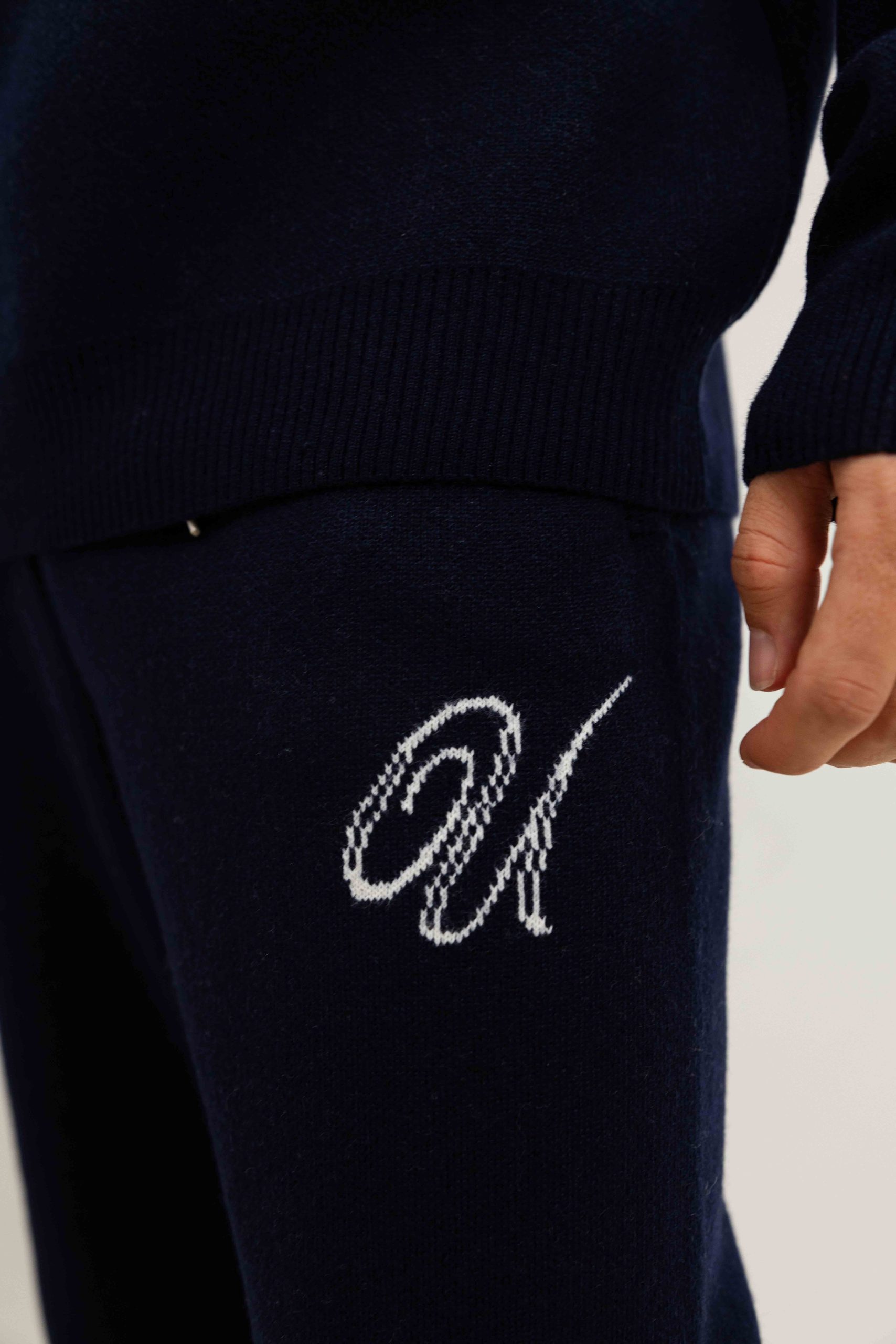 24 Uomo Knitted Trainingspak Heren Navy