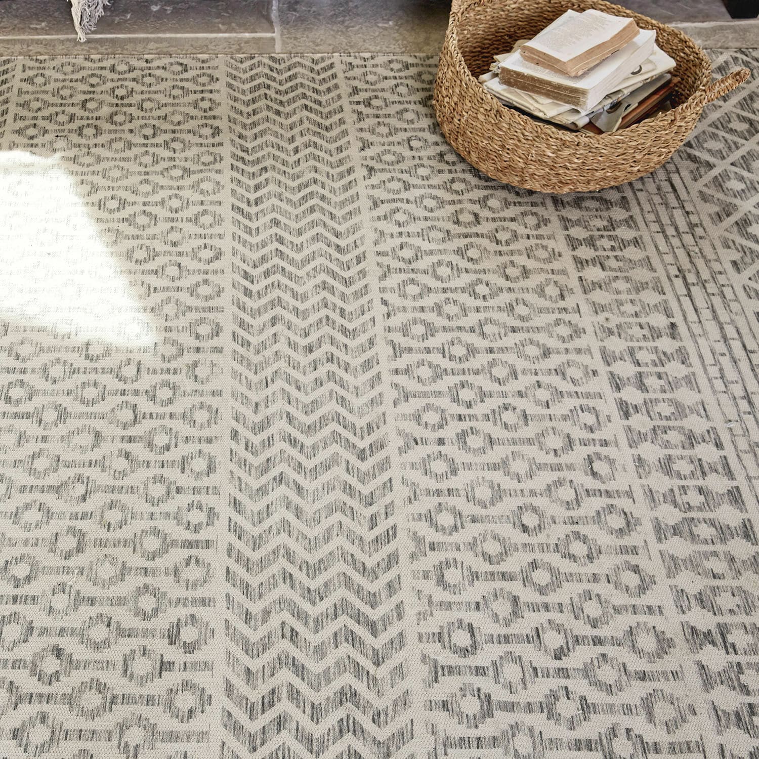 In-  &  Outdoor-Teppich Champigny 200x300 cm | braun/creme