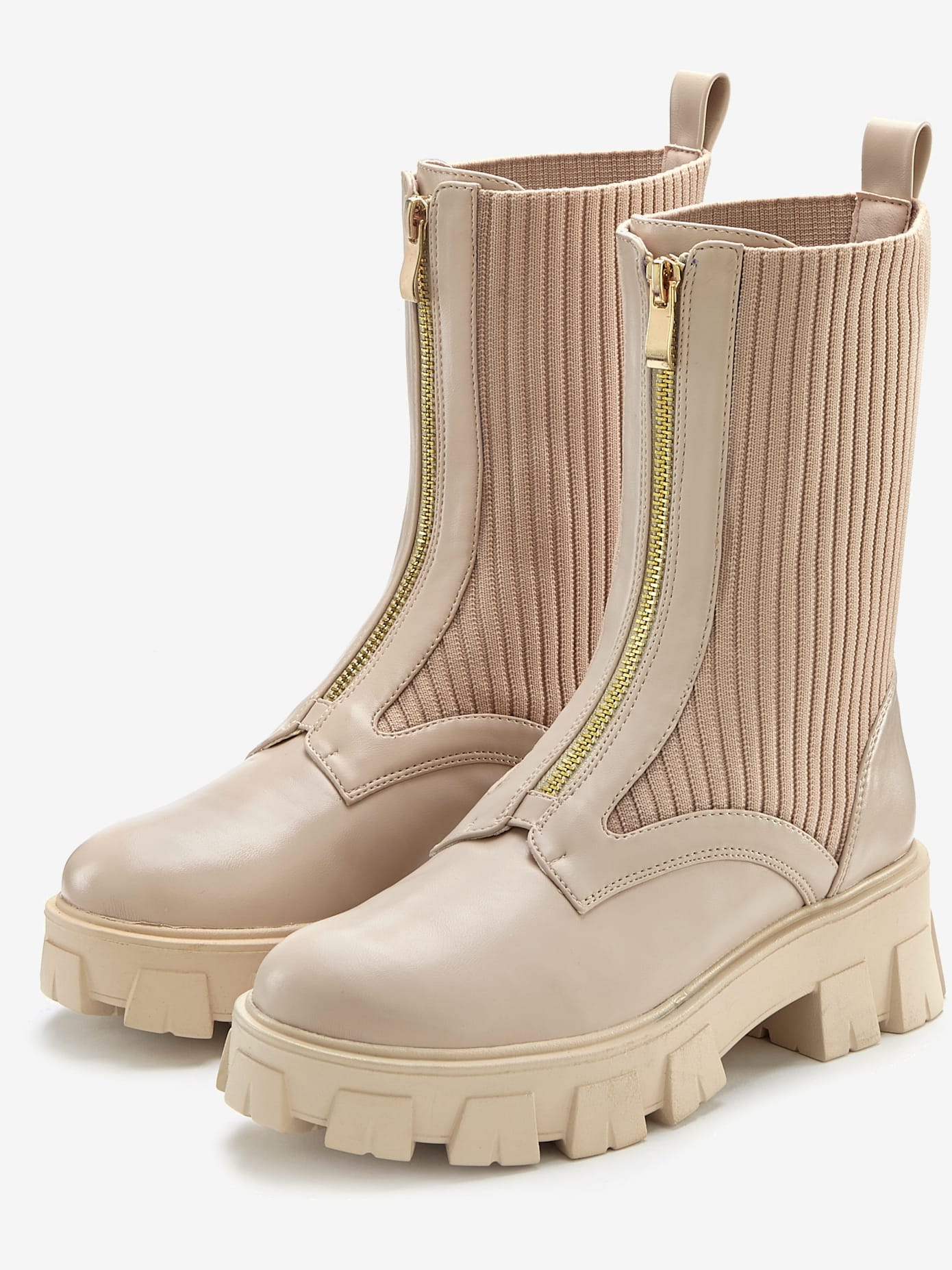 Bottes à glissière semelle chunky tendance