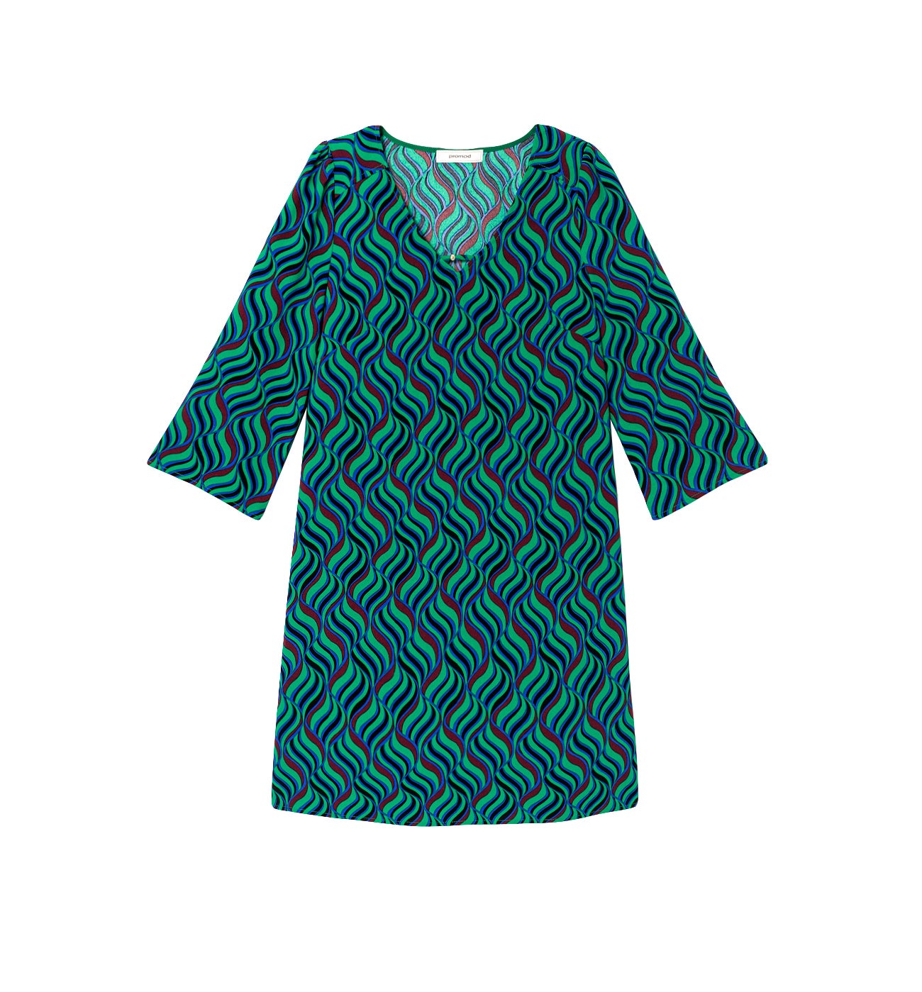 Robe courte évasée Femme - Imprimé vert