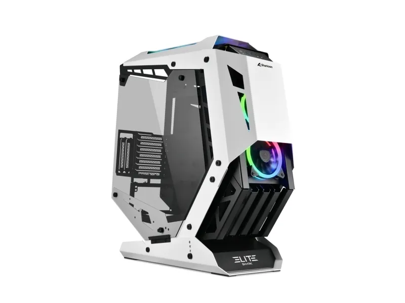Sharkoon Elite Shark CA700 - Mid tower - ATX - sidepanel med vindue (hærdet glas) - ingen strømforsyning - USB/Lyd