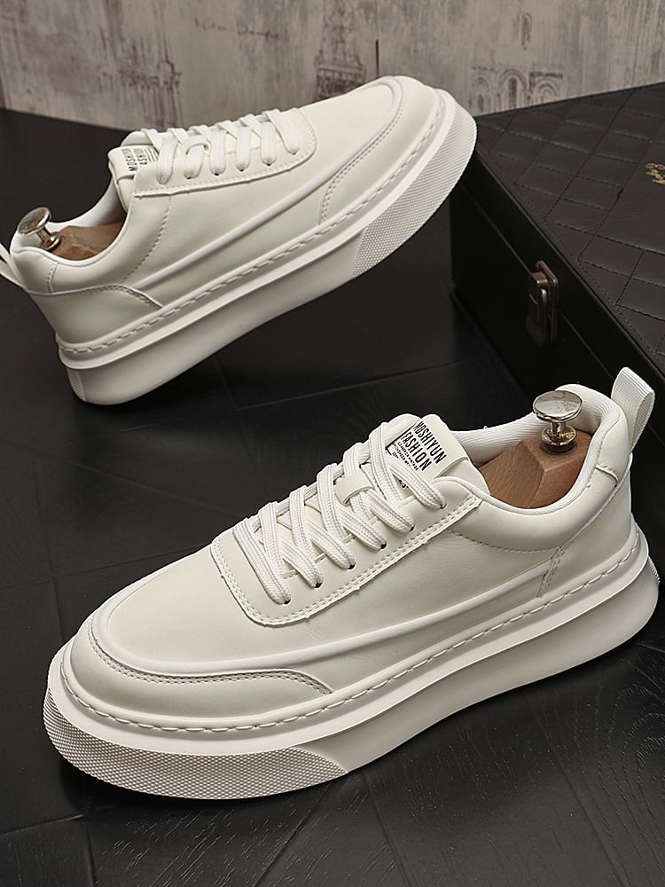 Mr Ozera - Veterschoenen met effen platform