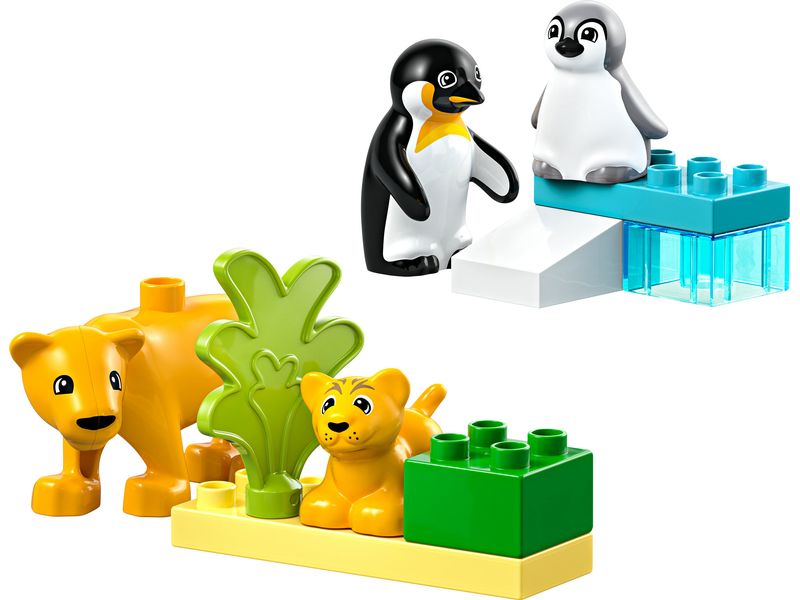LEGO® DUPLO® Wildtier-Familien Pinguine und Löwen 10442 Bauset mit Tierfiguren und 2 Lebensräumen aus Lego-Steinen
