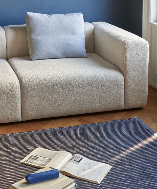 Hay Tapis vloerkleed 80x200 chestnut and blue