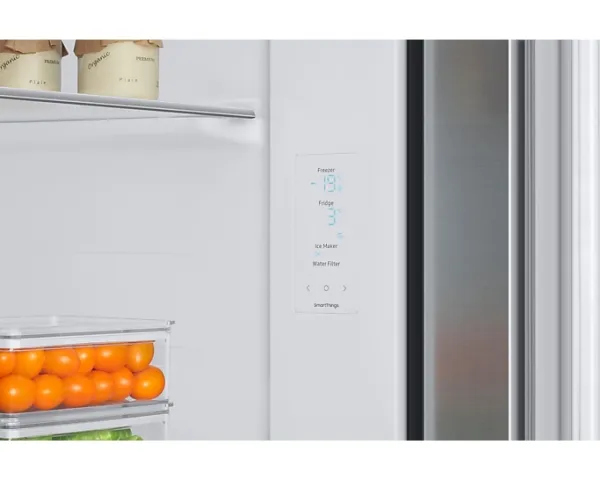 Samsung RS8000NC RS6GA884CSL - Køleskab/fryser - side-by-side med vanddispenser, isdispenser - bredde: 91.2 cm - dybde: 71.6 cm - højde: 178 cm - 635 liter - Klasse C - rustfritstål look