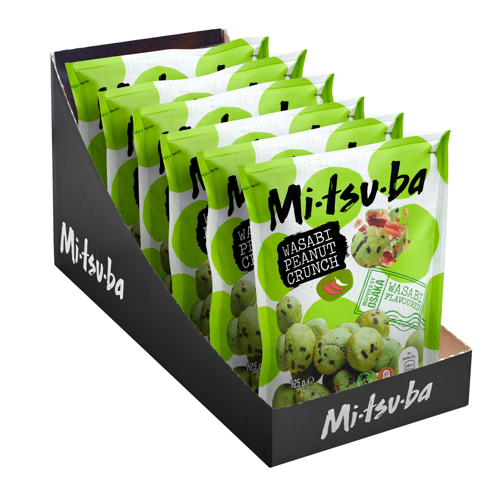 Mitsuba Wasabi Peanut Crunch 125g, 6er Pack