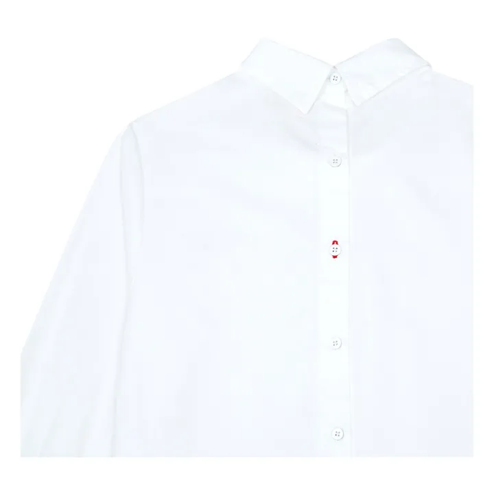 Longlivethequeen Robe Chemise Inversée Coton Bio | Blanc