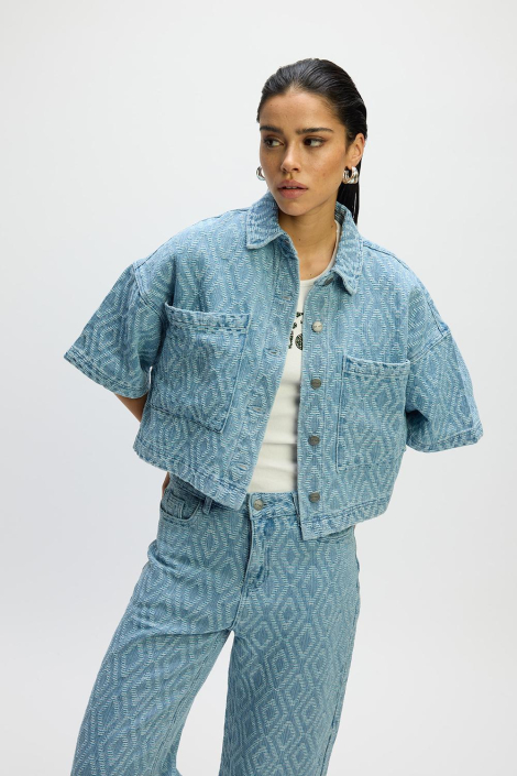 Refined Department blauwe dames blouse