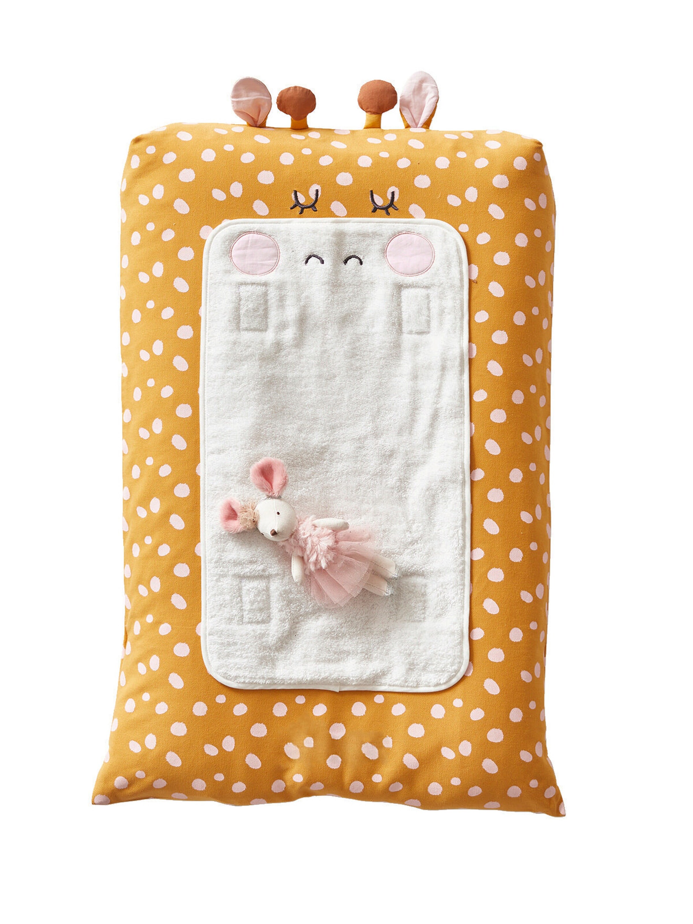 Vertbaudet Bezug für Baby Wickelauflage GIRAFFE mehrfarbig