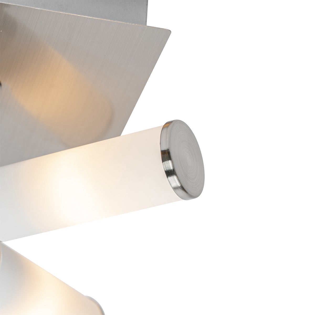 Moderne badkamerplafondlamp, staal, 4-lichts, IP44 - Bad