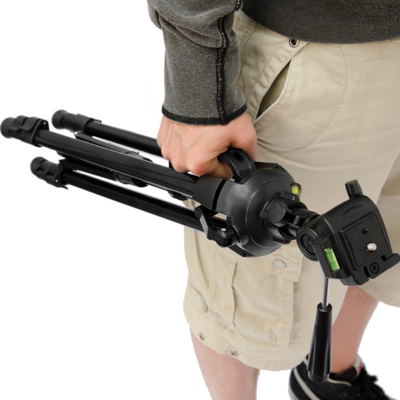 Kamerastativ YU-016 Dreibein Stativ 160 cm 3-Wege Kopf Schnellkupplungssystem inkl. Tragetasche