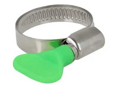 Delock Butterfly - Slangeklemme - passende til 22 - 32 mm slange - grøn (pakke med 10)