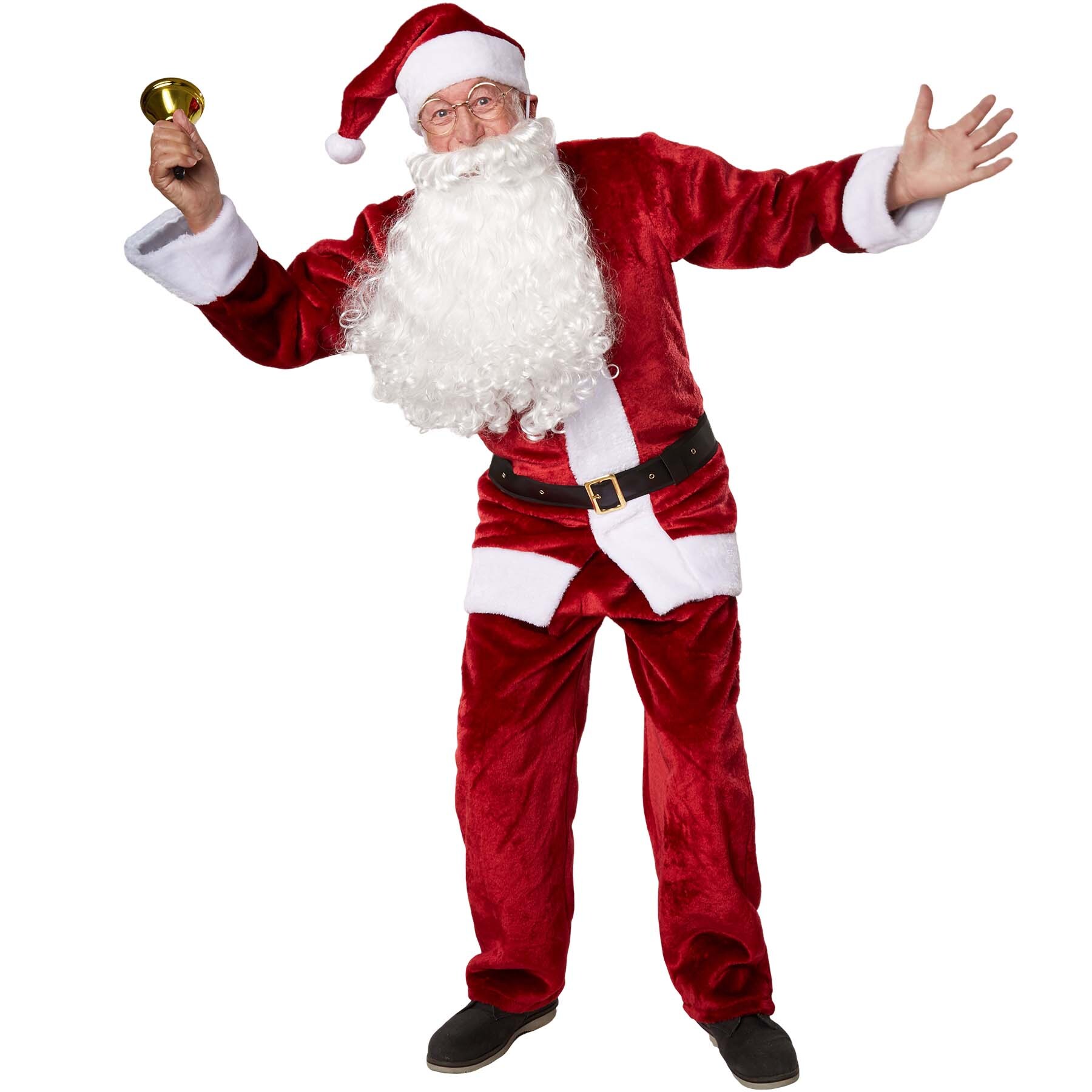 tectake® Herrenkostüm Weihnachtsmann-Set dunkelrot