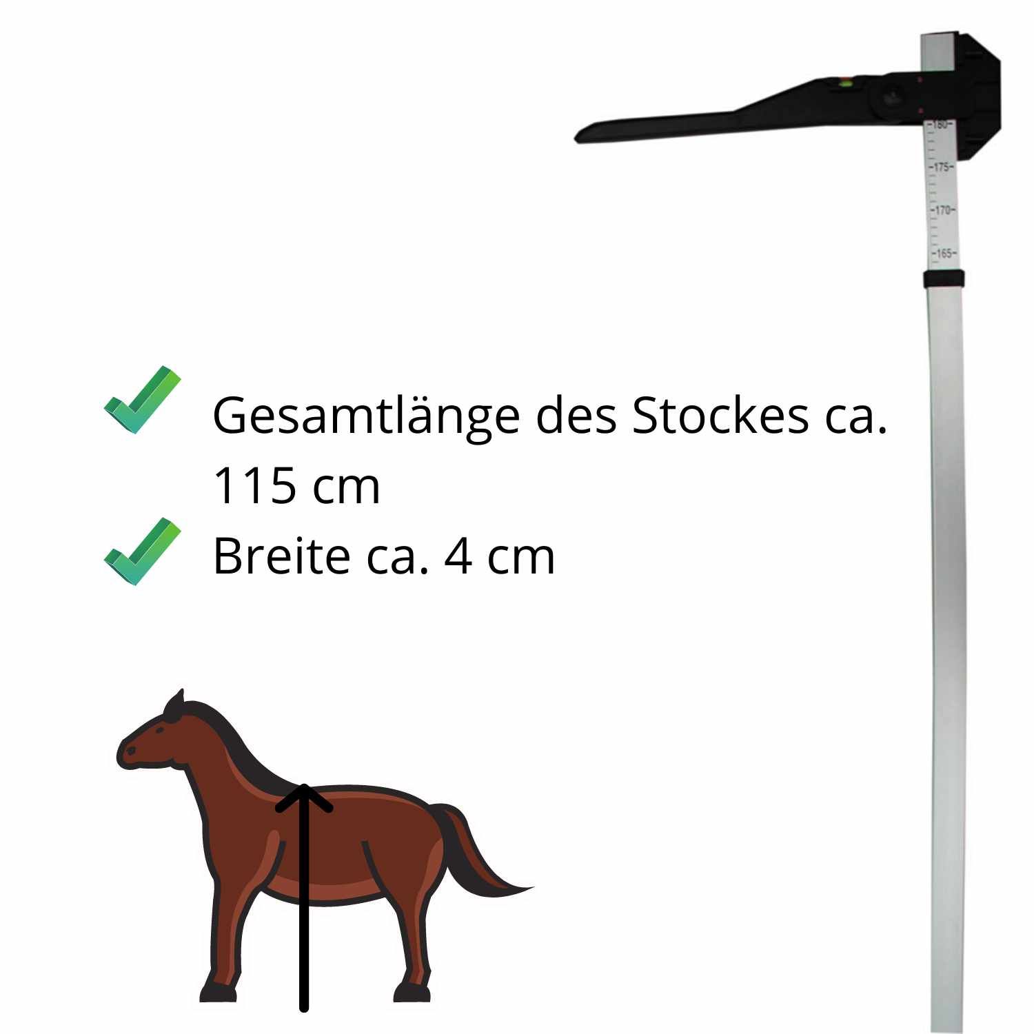 AMKA Pferde Messstock