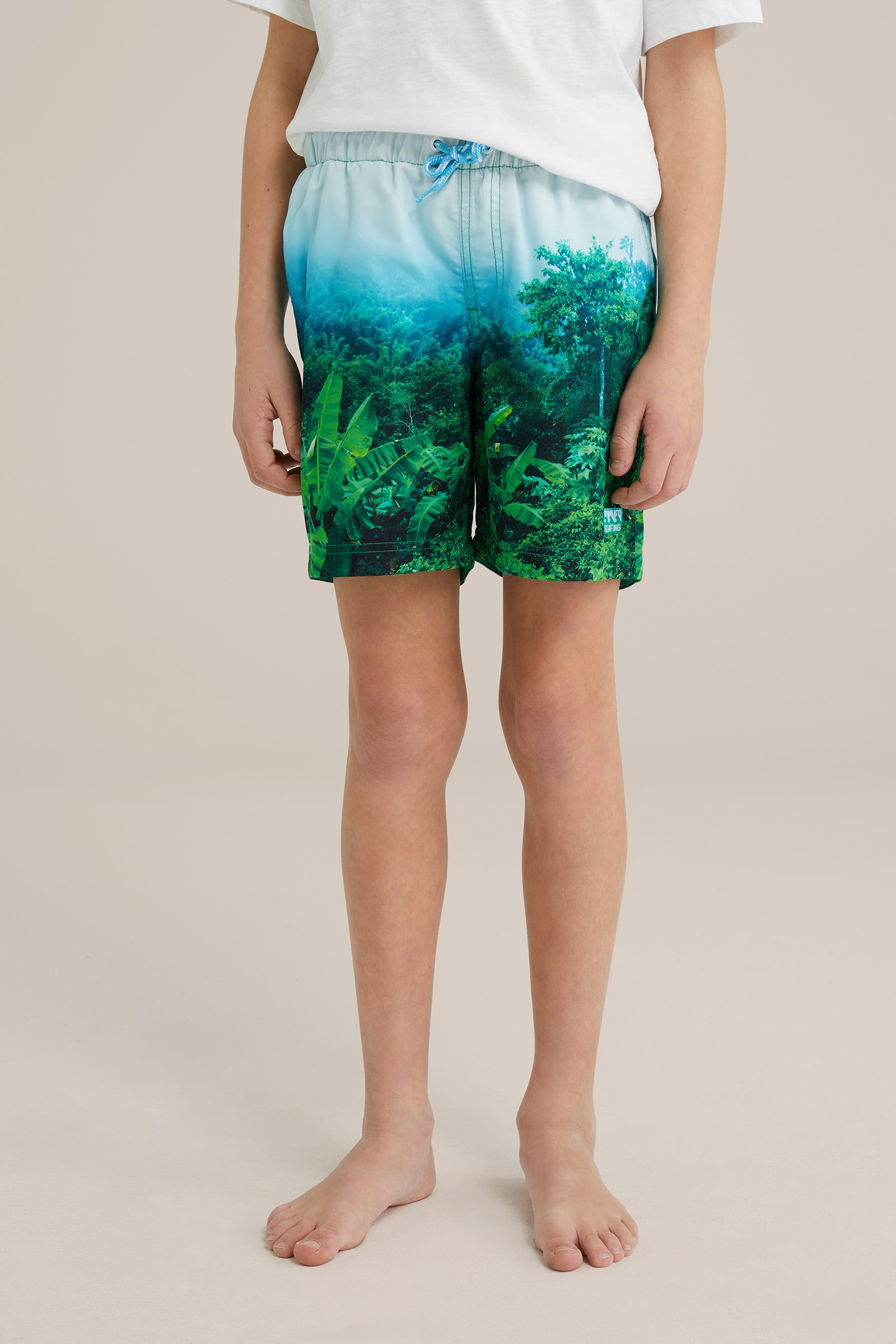 Jongens zwemshort met dessin WE Fashion Groen