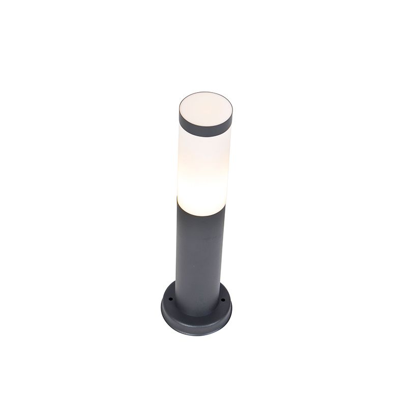 Buitenlamp paal antraciet met opaal 45 cm IP44 - Rox