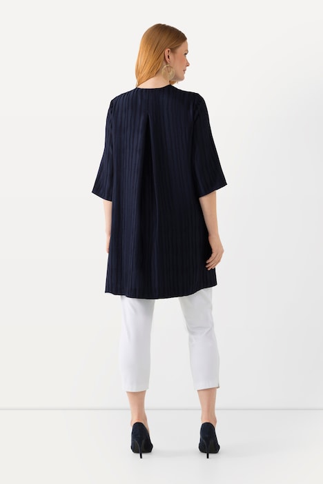 Easy-Going-Jacke, offene Form, V-Ausschnitt