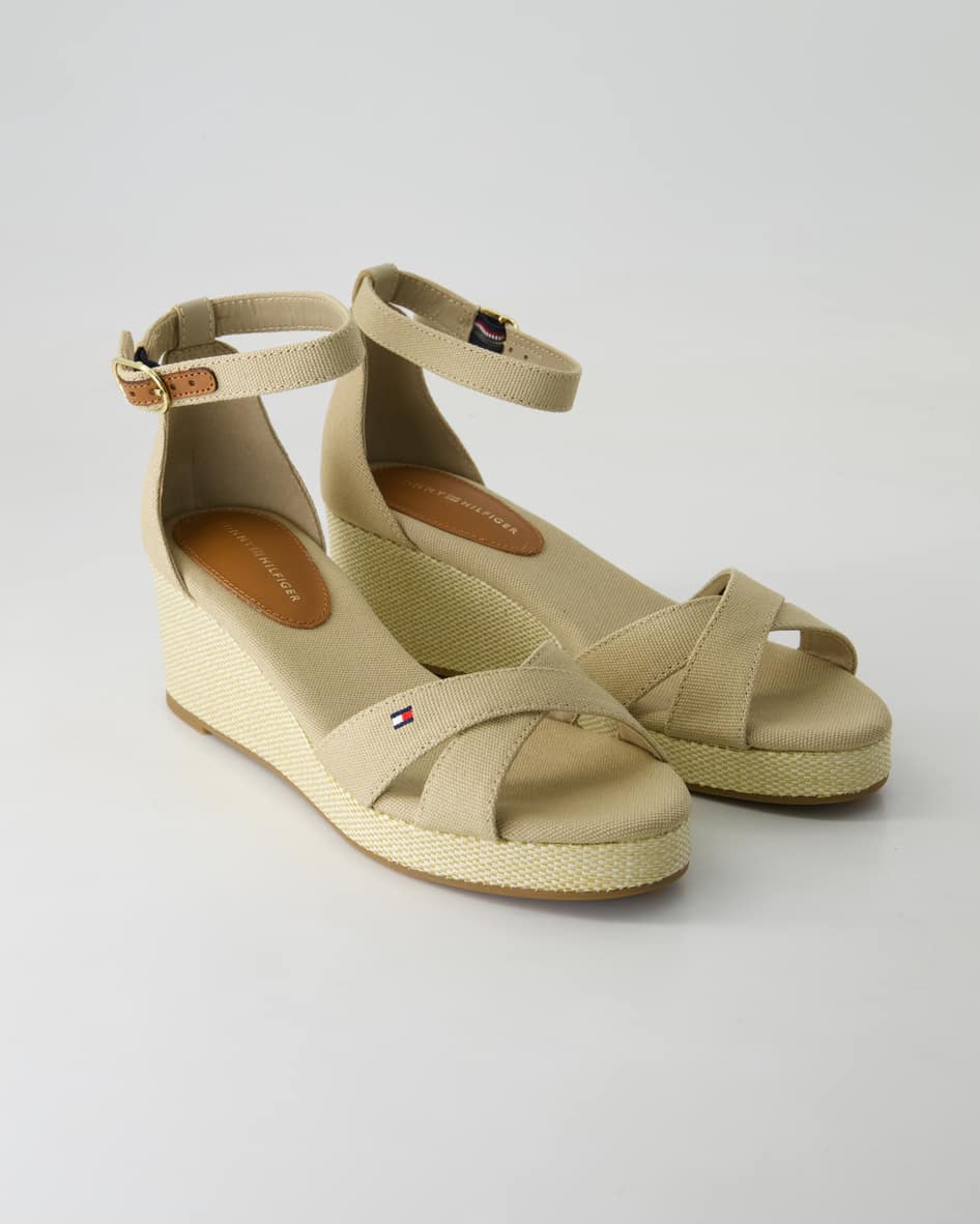 Tommy Hilfiger FLAG CRISS-CROS MID WEDGE ESPA Espadrilles in Beige