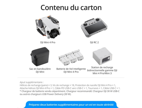 DJI INNOVATION - Drone DJI Mini 4 Pro Fly More Combo (DJI RC 2) (GL)