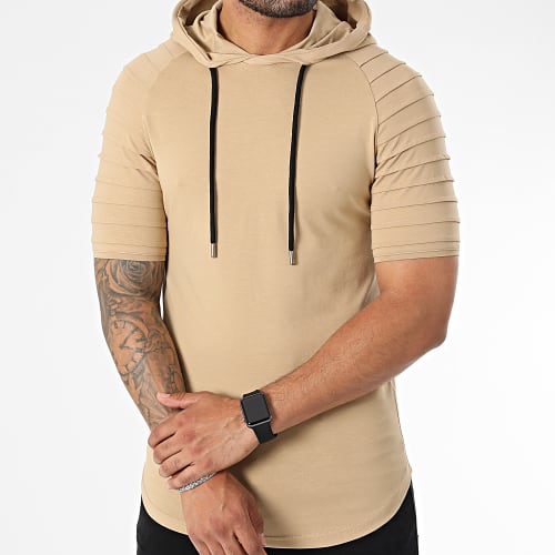 Tee Shirt Capuche Oversize 2503 Beige