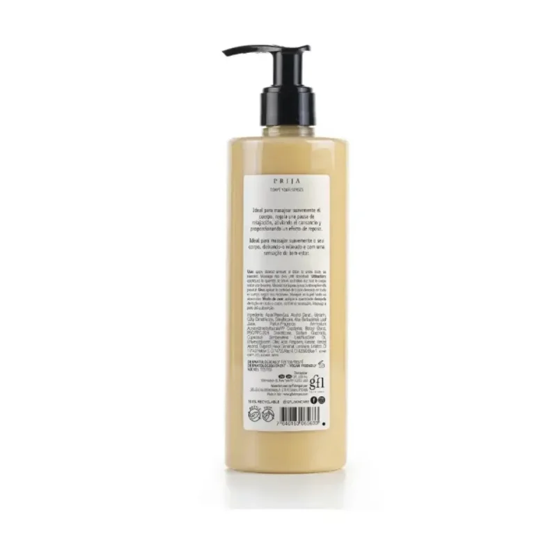 GFL - Lotion pour massage relaxant - Prija - 380ml - x18 - Non rechargeable