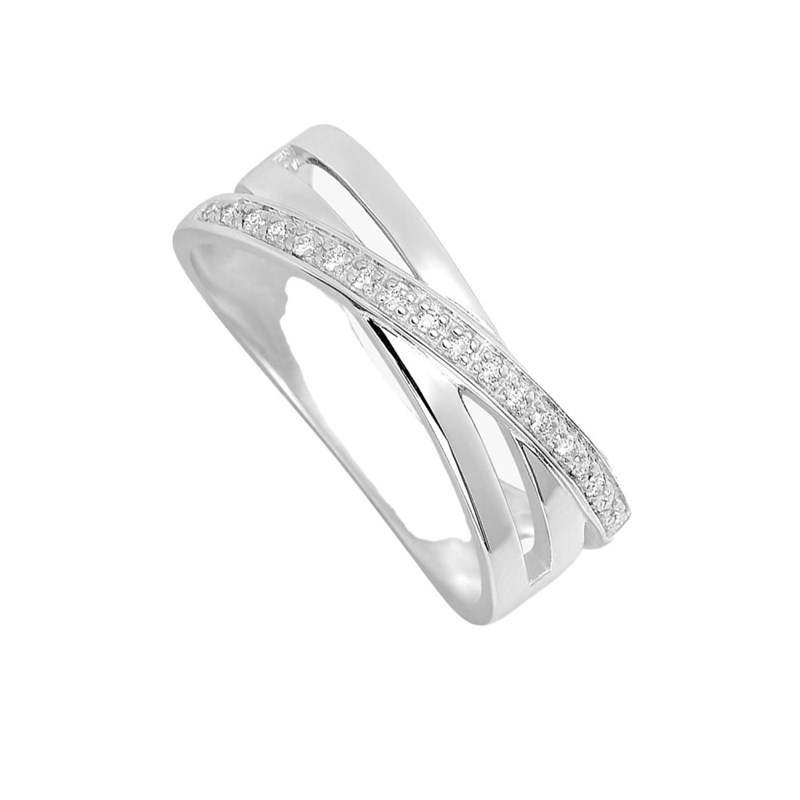 Bague Femme - Or 18 Carats - Diamant 0,07 Carats