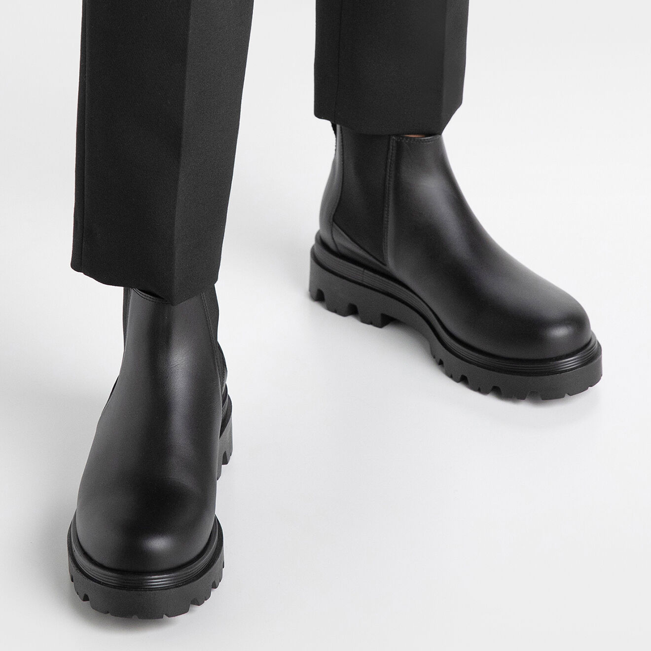 Flattered Chelsea boots en Cuir Lova noires