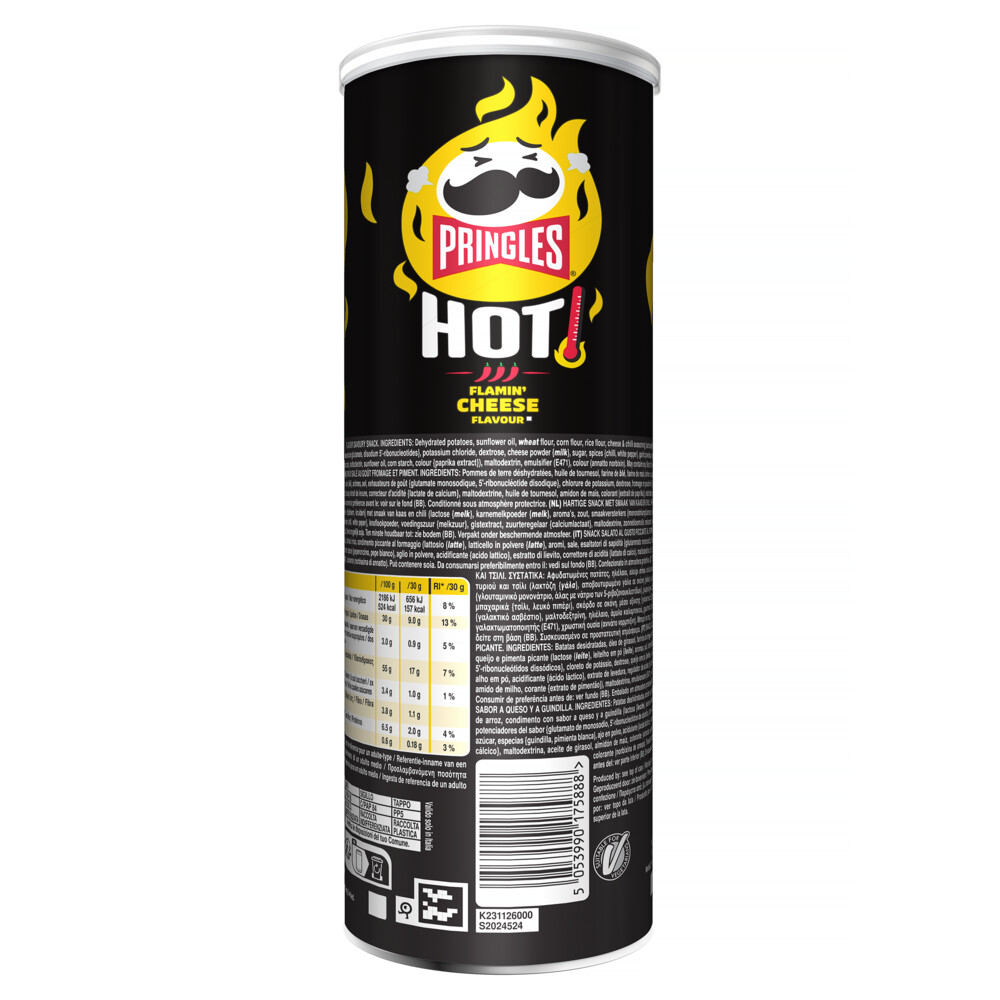 6x Pringles HOT Flamin' Cheese160 gr