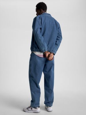 Jaqueta jeans com zíper