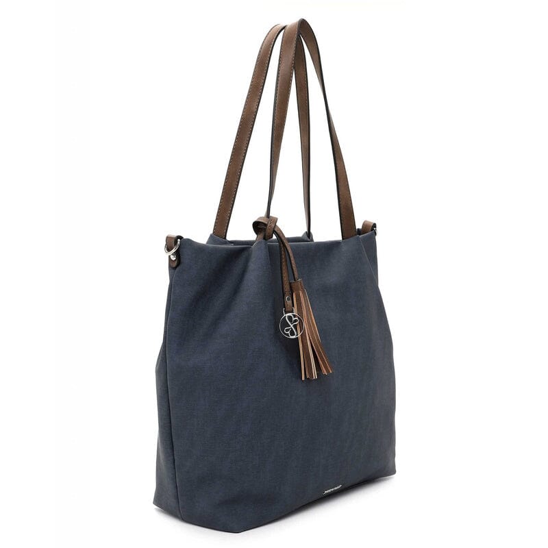 Emily & Noah Elke Bag in Bag Shopper L Blue Taupe