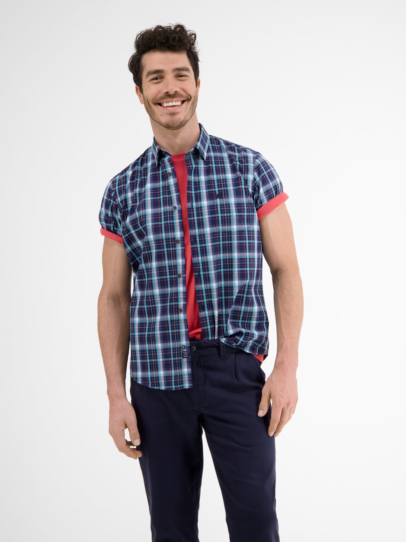 Halbarmhemd *Poplin Check*