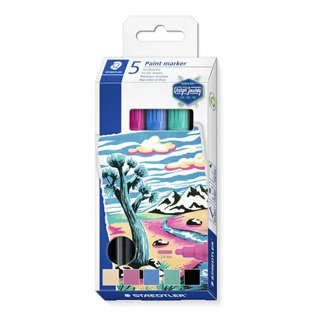 STAEDTLER® Lumocolor® paint marker 349 Acryl-Marker 5er Packung