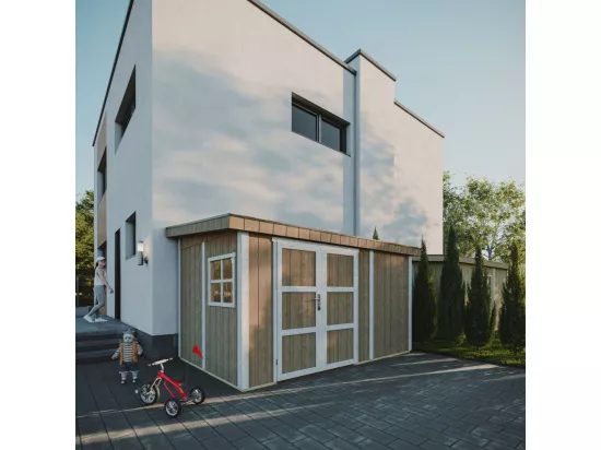 Abri de Jardin Qualité Premium 8,68 m² - H231x248x412 cm - Sans plancher e paroi latérale - Timbela M939B