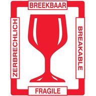 Étiquette d'avertissement 'BREAKABLE'